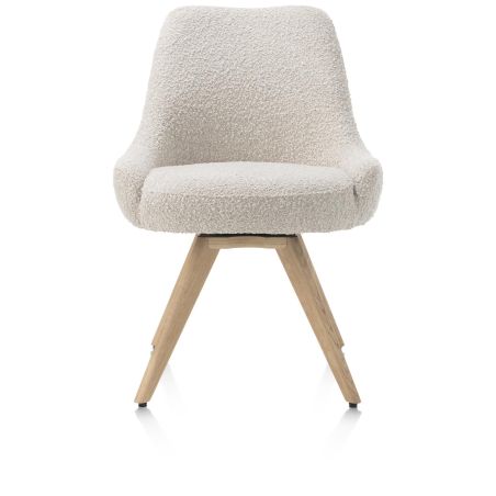 Rocco, chaise - pivotante - chene naturel - confort ressorts - tissu Brioni - Henders and Hazel
