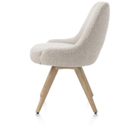 Rocco, chaise - pivotante - chene naturel - confort ressorts - tissu Brioni - Henders and Hazel