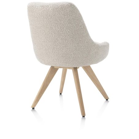 Rocco, chaise - pivotante - chene naturel - confort ressorts - tissu Brioni - Henders and Hazel