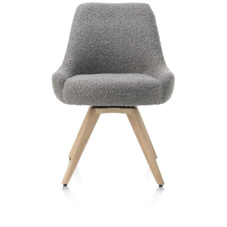 Rocco, chaise - pivotante - chene naturel - confort ressorts - tissu Brioni - Henders and Hazel