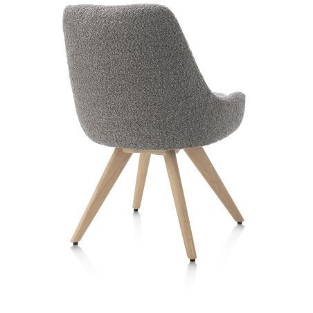 Rocco, chaise - pivotante - chene naturel - confort ressorts - tissu Brioni - Henders and Hazel