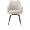Rocco, chaise a accoudoirs - pivotante - confort ressorts - graphite - tissu Brioni - Henders and Hazel