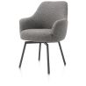 Rocco, chaise a accoudoirs - pivotante - confort ressorts - graphite - tissu Brioni - Henders and Hazel