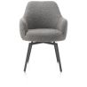 Rocco, chaise a accoudoirs - pivotante - confort ressorts - graphite - tissu Brioni - Henders and Hazel
