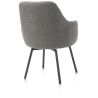 Rocco, chaise a accoudoirs - pivotante - confort ressorts - graphite - tissu Brioni - Henders and Hazel