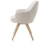 Rocco, chaise a accoudoirs - pivotante - chene naturel - confort ressorts - tissu Brioni - Henders and Hazel