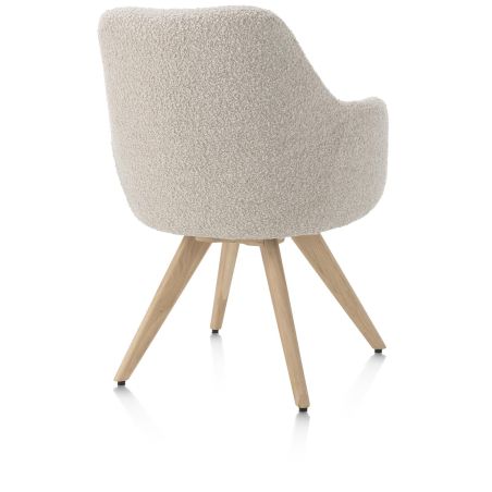 Rocco, chaise a accoudoirs - pivotante - chene naturel - confort ressorts - tissu Brioni - Henders and Hazel