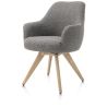 Rocco, chaise a accoudoirs - pivotante - chene naturel - confort ressorts - tissu Brioni - Henders and Hazel