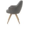 Rocco, chaise a accoudoirs - pivotante - chene naturel - confort ressorts - tissu Brioni - Henders and Hazel