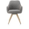 Rocco, chaise a accoudoirs - pivotante - chene naturel - confort ressorts - tissu Brioni - Henders and Hazel