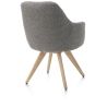 Rocco, chaise a accoudoirs - pivotante - chene naturel - confort ressorts - tissu Brioni - Henders and Hazel