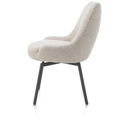 Rocco, chaise - pivotante - graphite - confort ressorts - tissu Brioni - Henders and Hazel