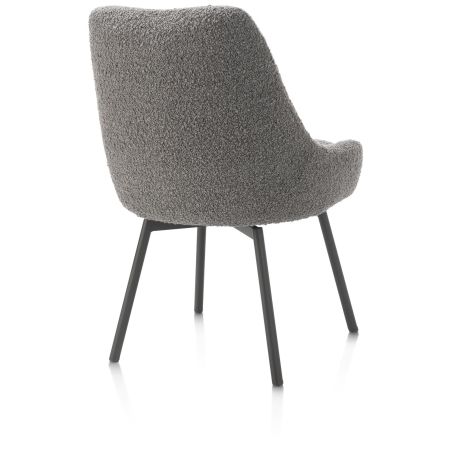Rocco, chaise - pivotante - graphite - confort ressorts - tissu Brioni - Henders and Hazel