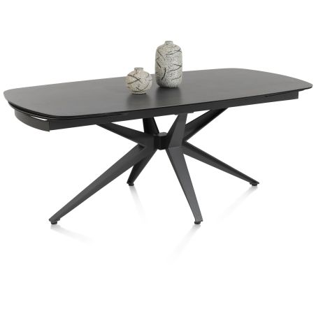 Lazio, table a rallonge 200 x 100 cm (+ 2 x 40 cm.) - Henders and Hazel