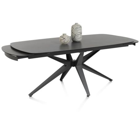 Lazio, table a rallonge 200 x 100 cm (+ 2 x 40 cm.) - Henders and Hazel