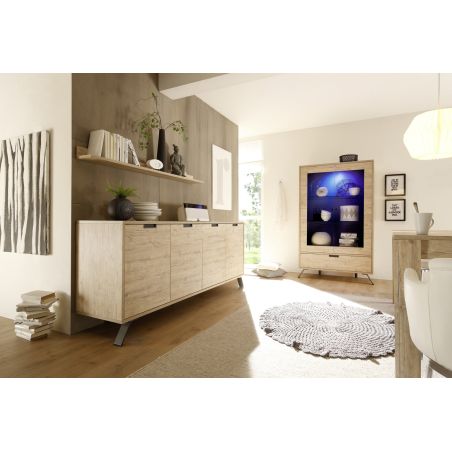 Buffet 4 portes MAJORQUE CHENE 207 cm