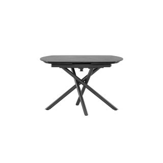 Preston, table a rallonge 120 (+ 2 x 30) x 90 cm - pied central - ceramique sur verre - Henders and Hazel