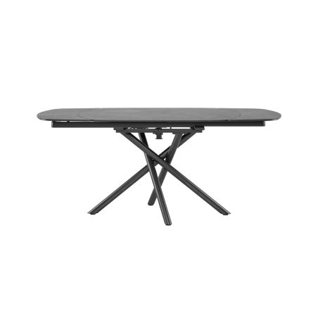 Preston, table a rallonge 120 (+ 2 x 30) x 90 cm - pied central - ceramique sur verre - Henders and Hazel