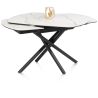Preston, table a rallonge 120 (+ 2 x 30) x 90 cm - pied central - ceramique sur verre - Henders and Hazel