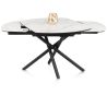 Preston, table a rallonge 120 (+ 2 x 30) x 90 cm - pied central - ceramique sur verre - Henders and Hazel