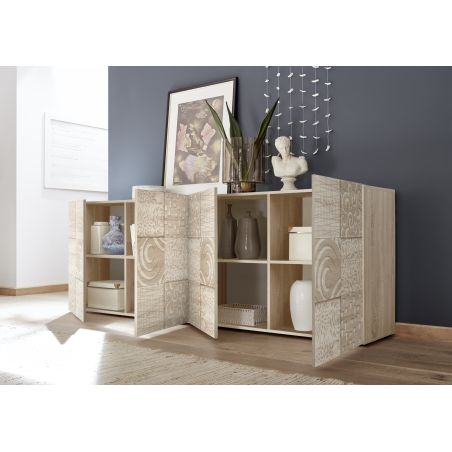 Buffet 4 portes CARO CHENE 241 cm