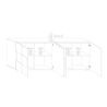Buffet 4 portes CARO CHENE 241 cm