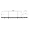 Buffet 4 portes CARO CHENE 241 cm