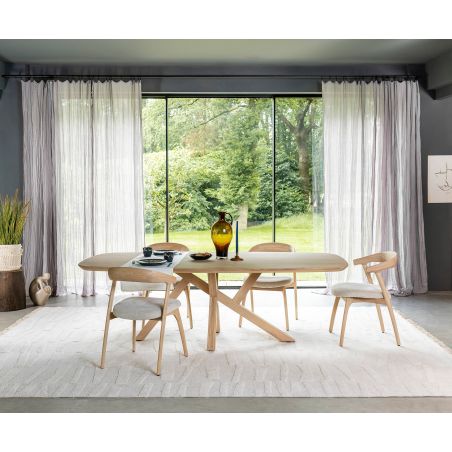 Shimla, table 210 x 120 cm - pieds bois - Henders and Hazel