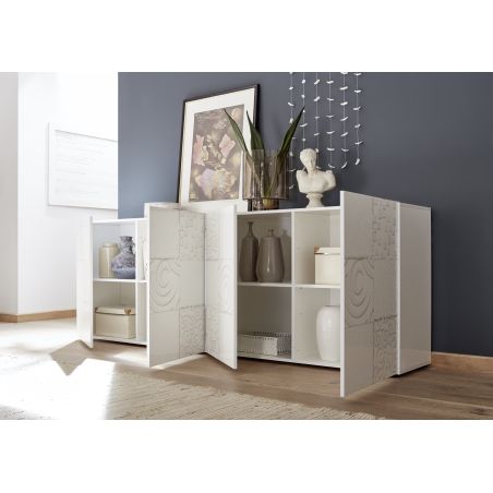Buffet 4 portes CARO BLANC 241 cm