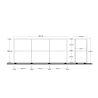 Buffet 3 portes CARO BLANC 181 cm