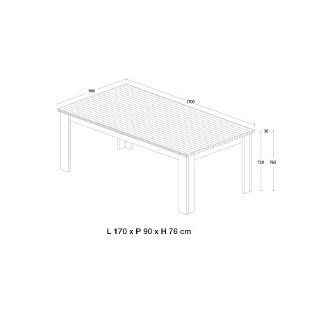 Table de salle à manger CALINE proposée en 3 dimensions