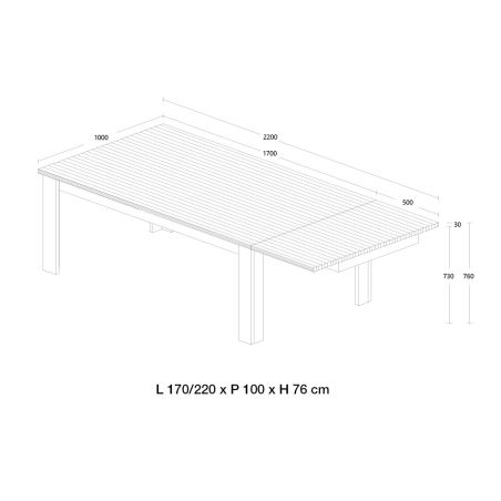 Table de salle à manger CALINE proposée en 3 dimensions