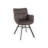 Chaise avec accoudoirs MARKO en tissu - 3 coloris possibles