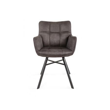 Chaise avec accoudoirs MARKO en tissu - 3 coloris possibles