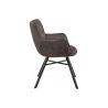 Chaise avec accoudoirs MARKO en tissu - 3 coloris possibles
