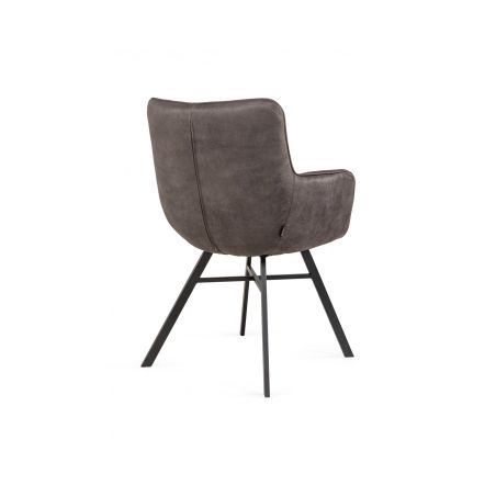 Chaise avec accoudoirs MARKO en tissu - 3 coloris possibles