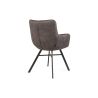 Chaise avec accoudoirs MARKO en tissu - 3 coloris possibles