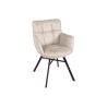 Chaise avec accoudoirs MARKO en tissu - 3 coloris possibles