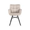 Chaise avec accoudoirs MARKO en tissu - 3 coloris possibles