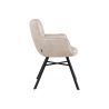 Chaise avec accoudoirs MARKO en tissu - 3 coloris possibles