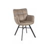 Chaise avec accoudoirs MARKO en tissu - 3 coloris possibles