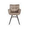 Chaise avec accoudoirs MARKO en tissu - 3 coloris possibles