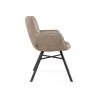 Chaise avec accoudoirs MARKO en tissu - 3 coloris possibles