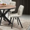 Chaise ANTONIO en tissu anthracite ou beige