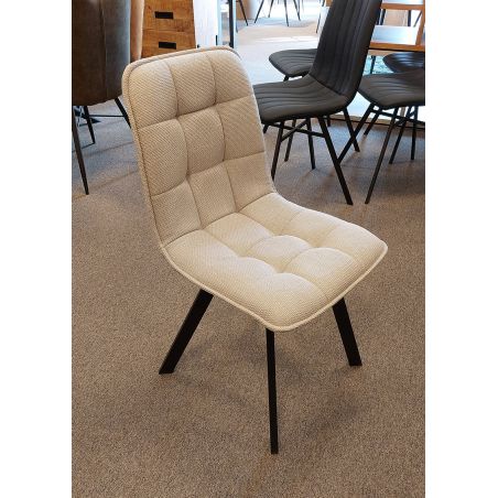 Chaise ANTONIO en tissu anthracite ou beige