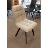 Chaise ANTONIO en tissu anthracite ou beige
