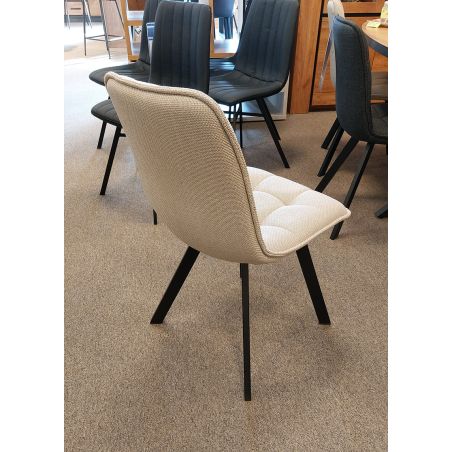 Chaise ANTONIO en tissu anthracite ou beige