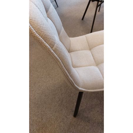 Chaise ANTONIO en tissu anthracite ou beige