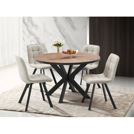 Chaise ANTONIO en tissu anthracite ou beige