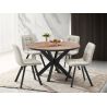 Chaise ANTONIO en tissu anthracite ou beige